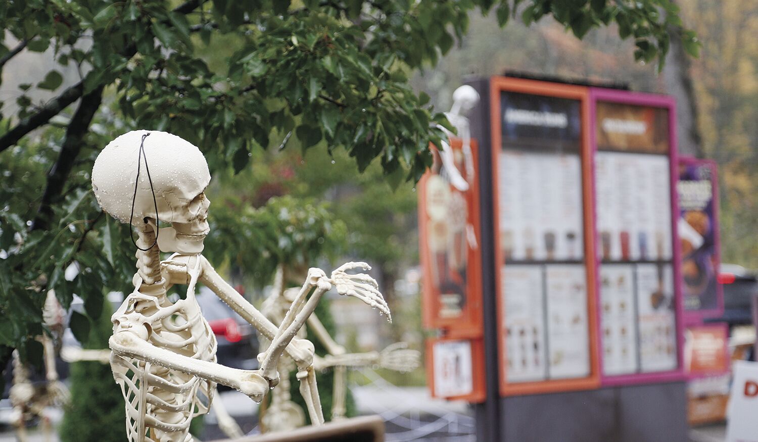 10-25-21 Spooky Decor Dunkin' skeleton medium